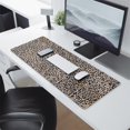 thumbnail image 2 of Long Mouse Pads for Desk,Black and Tan Leopard Print Desk Mats on Top Of Desks, Desk Mouse Pad Extra Large with 3mm Non-Slip Base and Stitched Edge for Gaming,Office,Work,Home 31.5"x11.8", 2 of 6