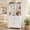 White, variant on Panapinka 63'' Pantry Cabinet with 4 Hooks, Kitchen Pantry Cabinet, Coffee Bar Table with Drawer & Adjustable Shelves