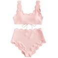 thumbnail image 7 of Kmdttou Wimsuit Coverup for Women Fashion Bikini Set Swimsuit Two Piece Solid Color Swimwear Up to 65% off!, 7 of 7