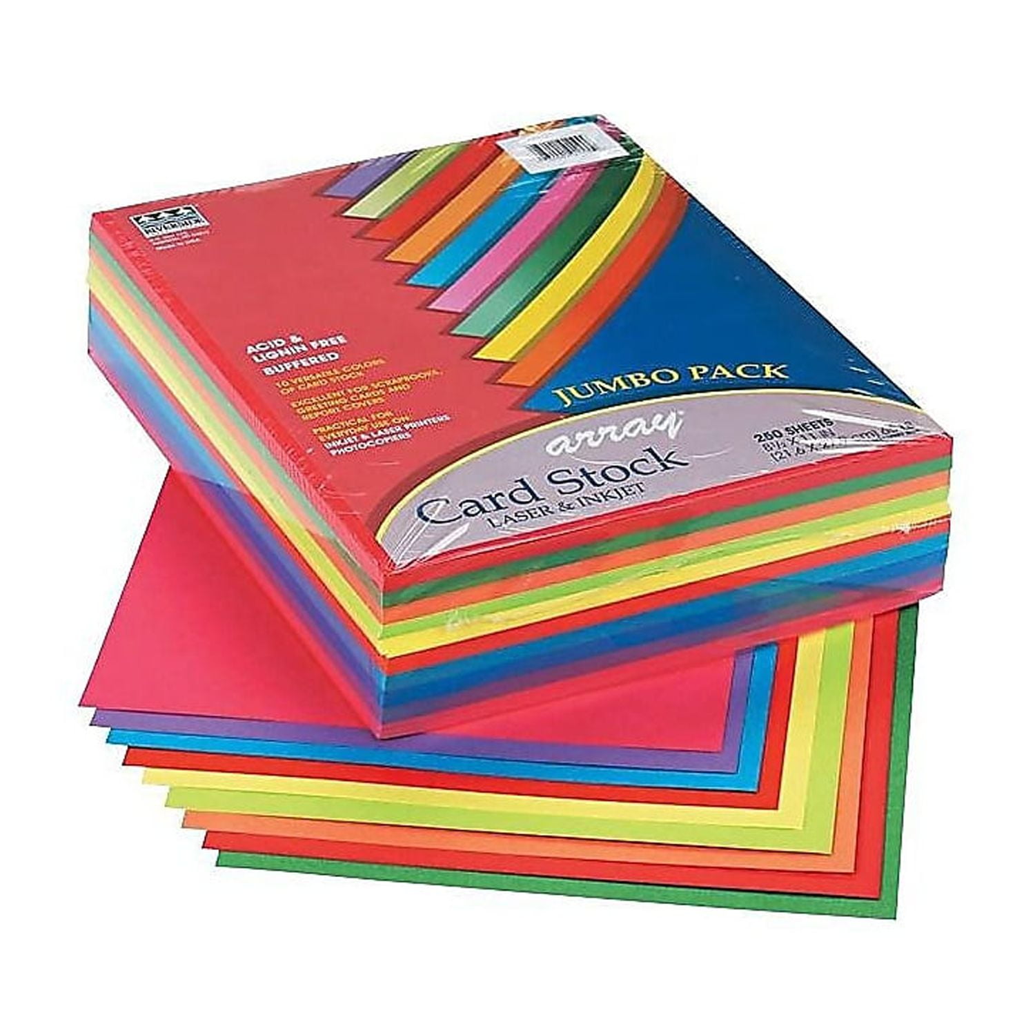 Pacon Colorful Card Stock Assortment, 10 Colors, 8-1/2