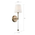thumbnail image 6 of 60/6687 Nuvo Lighting Olmsted-1 Light Wall Sconce-5.5 Inches Wide by 19 Inches High-Burnished Brass/White Finish, 6 of 10