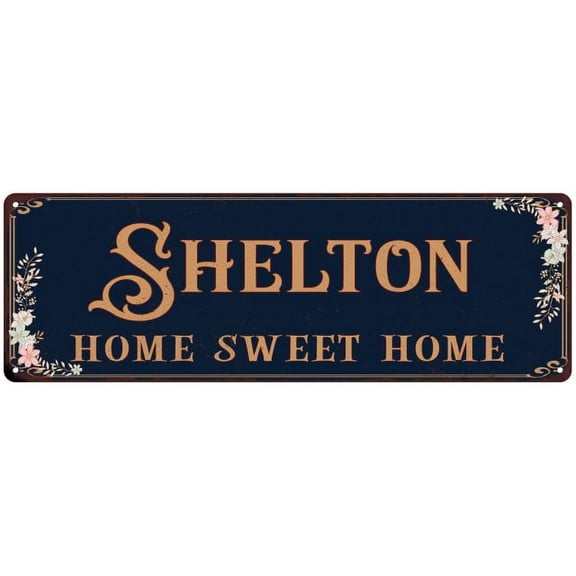 SHELTON Home Sweet Home Victorian Look 6x18 Metal Sign 106180046687