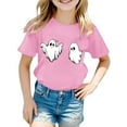 thumbnail image 2 of Huowey Unisex Girls Boys Shirt Halloween Cute Ghost Graphic Themed Party Printed Tee Top Short Sleeve O-Neck Casual Summer T Shirt Playwear,4-5Y, 2 of 3
