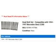 thumbnail image 2 of Head Bolt Set - Compatible with 1994 - 1997 Mercedes-Benz C280 1995 1996, 2 of 2