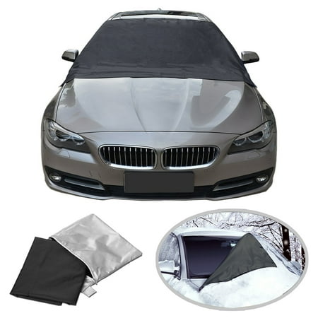 [2 Pack]Car Windshield &Wiper Snow Cover with Magnetic Edge Shade,iClover Ice Frost Sun Rain Resistant Waterproof Windproof Dustproof for Outdoor Cars ,SUVS &