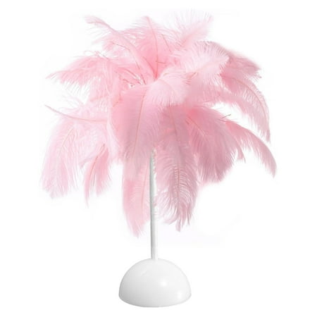 

YuanRX Night Lights Creative Feather Bedroom Lamp Bedside Lamp Nightlight Wedding Room Warm Decorative Light Bedroom