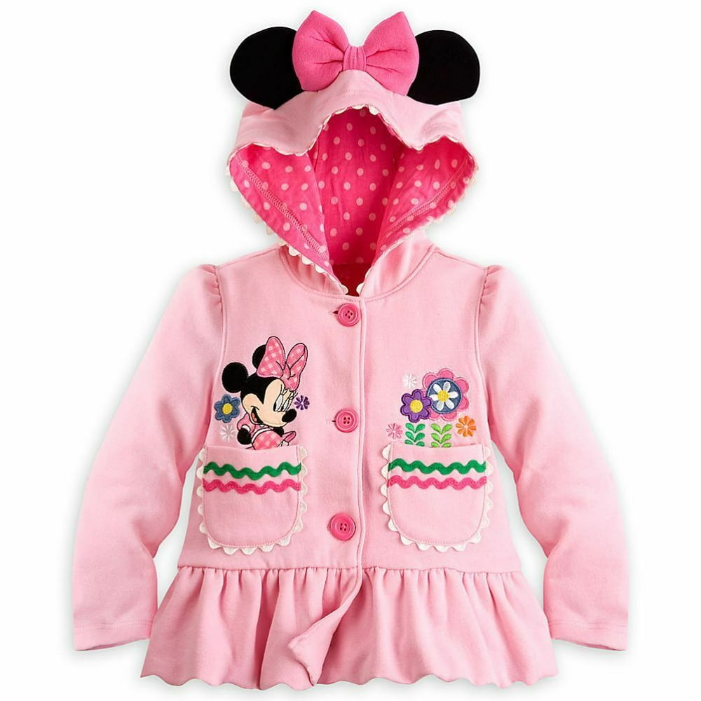Disney Store Minnie Mouse Hoodie Sweat Shirt Girl Size 5/6 Walmart