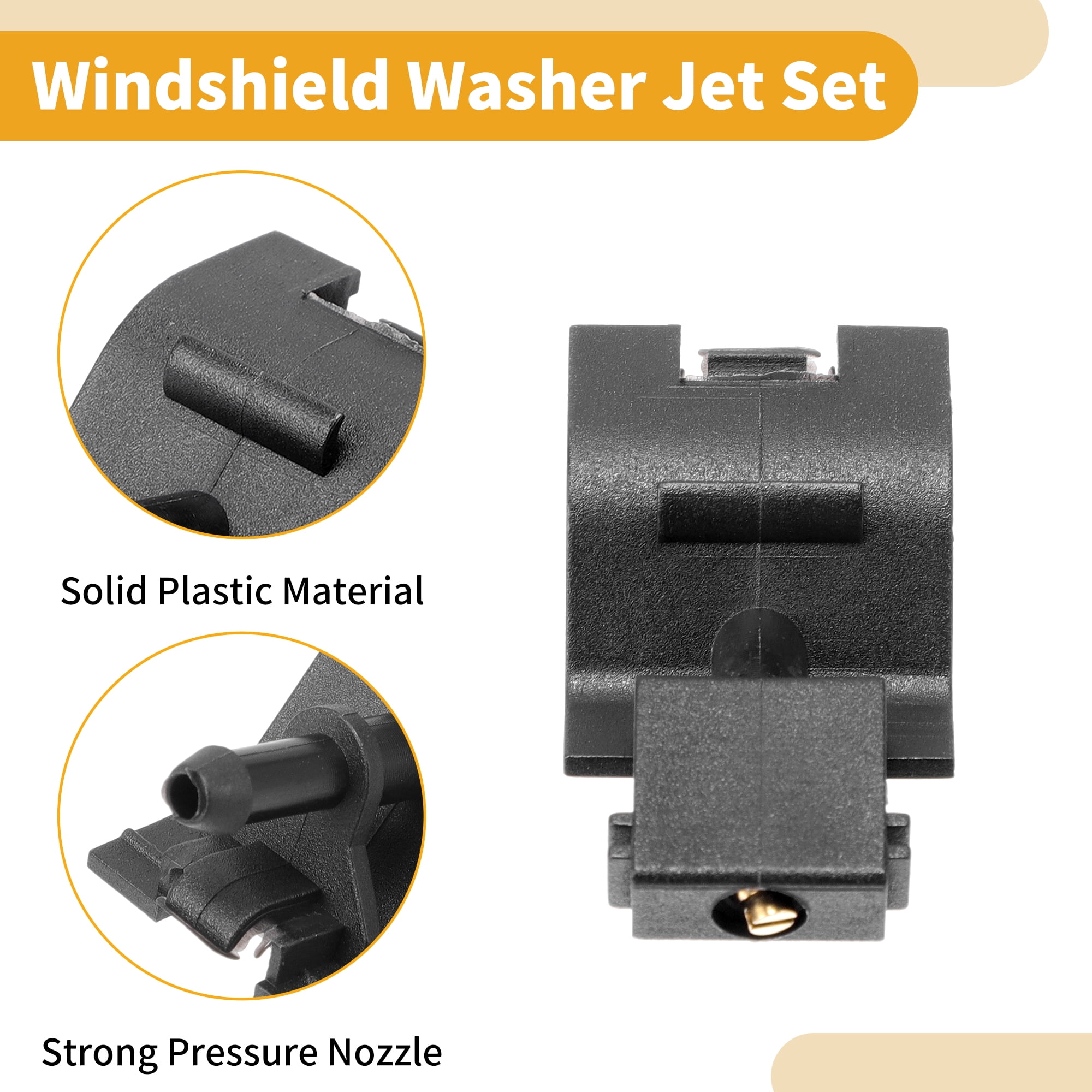 Unique Bargains Windshield Washer Nozzle Kit for Toyota Camry 2006-2012 No.8538112300