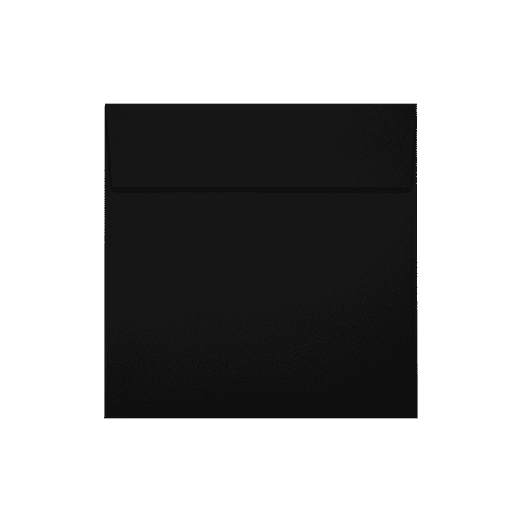 LUXPaper Square Peel & Press Invitation Envelopes, 5 1/2 x 5 1/2, Midnight Black, 1000 Pack