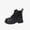 Black, variant on Viluyesy Girls Combat Boots Lace-Up Elastic Side Chunky Sole Non-Slip Comfortable Durable Easy On Off Shoes Black Size 12 Little Kids