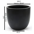 thumbnail image 4 of Black MgO Round 9.2in. H Planter, 4 of 6