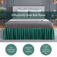 thumbnail image 2 of PiccoCasa Polyester Bed Skirt 14 inch Drop Dust Ruffle Green Full, 2 of 7