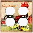 thumbnail image 3 of Metal Light Switch Plate Cover Cute Countryside Rooster Animal Farm ANM011, 3 of 13