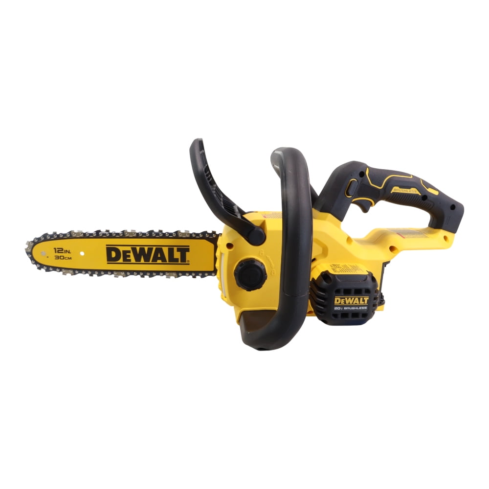 DEWALT 20V MAX* Compact 12 in. Brushless Cordless Chainsaw with Low-Kickback Bar and Chain, Gas-Free Operation for Pruning and Cutting, Battery and Charger Sold Separately (DCCS621B Bare Tool Only)