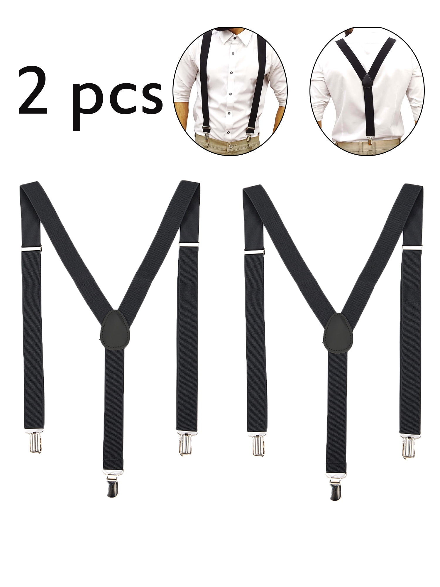 Dodoing DODOING Men's Y Shape Suspenders Casual Elastic Strap Brace 3