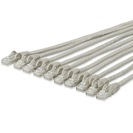Startech.com Cat6 Cable - 10 Pack - 10 Ft Gray Ethernet Cord - Snagless - Etl - Patch Cable - Rj-45 (m) To Rj-45 (m) - 10 Ft - Utp - Cat 6 - Molded, Snagless - Gray (pack Of 10)