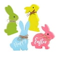 thumbnail image 1 of Conejo de Pascua, carteles de madera, decoración de con cuerda, conejo de Pascua feliz, decorativo para oficina, armario, mesa, decoración, 1 of 9
