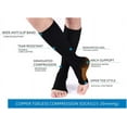 thumbnail image 4 of 3Pairs Open Toe Toeless Compression Socks(15-20mmHg) for Men and Women Support Stocking(Mix color, S/M), 4 of 5