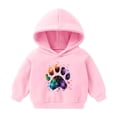 thumbnail image 2 of Riecok Toddler Baby Boys Girls Cotton Hoodie Sweatshirt Long Sleeve With Pockets Round Neck Fashion Hoodie Casual Love Pattern Kids Warm Winter Hoodies Pullover Hooded Sweatshirt Pink 7 T, 2 of 3