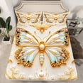 thumbnail image 2 of Homewish 3-Piece Chic Flying Butterfly Dreamy Princess Exotic Style Twin Sheet Set for Girls, Lightweight Room Decor, 2 of 7
