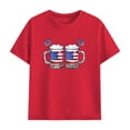 thumbnail image 5 of DJDLJWCJ Girls Outfit Sets Girls Crewneck T Shirts and Elastic Waist Summer Shorts Cute Clothing Sets Red Size 6, 5 of 10