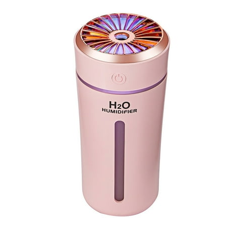 

Humidifier 300ml Humidification Decoration Air Diffuser Portable Mister Home Office Car Tabletop Mist Maker with Night Light White