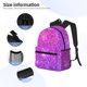 thumbnail image 3 of Easygdp Pink Purple Glitter Mochila Casual para Portátil, Mochila para Escuela, Viajes, Negocios, 3 of 5