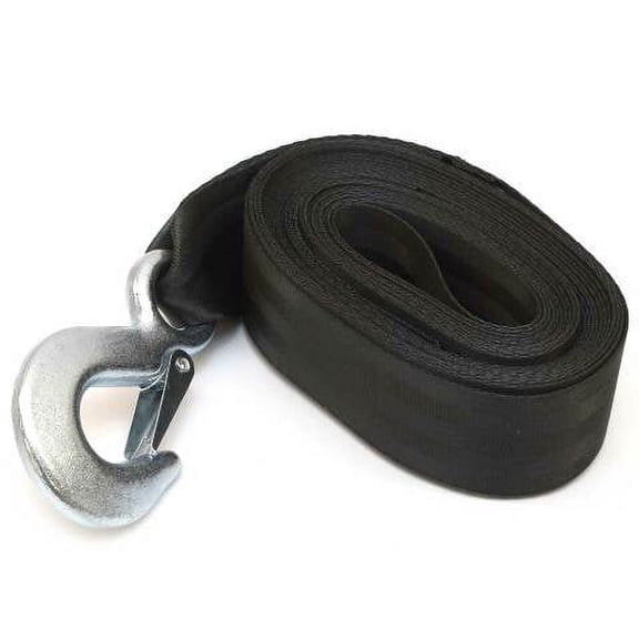Shoreline Boat Winch Strap SL52333 | 2 Inch x 20 FT Black 1666 Lbs