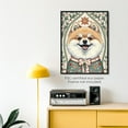 thumbnail image 3 of Moonow7 Cute Pomeranian Art Print - Vintage Holiday Wall Decor, Smiling Fluffy Dog for Festive Decor in Living Room, Bedroom, Nursery, Pomeranian Lover Gift, Unframed Size 45x60cm / 18x24", 3 of 13
