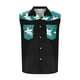 thumbnail image 4 of Camisas de Cuello para Hombres, Moda Casual Día de la Independencia Imprimir Turndown Bolsillos sin Mangas Tanque Deportivo, 4 of 5