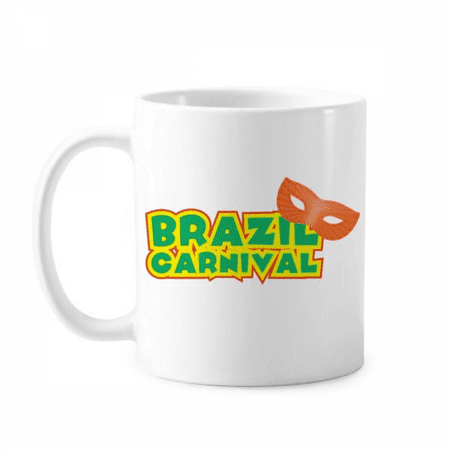 

Rio Brazil Carnival Head Art Deco Fashion Mug Pottery Cerac Coffee Porcelain Cup Tableware