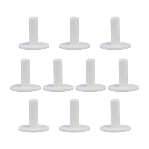 jinwen 10 Pcs Supports de T-Shirts de Golf pour Jardin Tapis de Conduite Arrière-Cour Blanc 50mm
