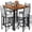 Brown/Gray Goose Down Chair, variant on Baxluxe Dining Table Set for 4, Solid Wood Desktop Kitchen Table with 4 Upholstered Dining Chairs, Modern Dining Room Table Sets for Small Space, Apartment, Gray
