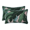 thumbnail image 1 of Pillow Perfect 620343 Outdoor & Indoor Swaying Palms Capri Rectangular Throw Pillow, Blue - Set of 2, 1 of 9