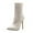 Beige, variant on Fesfesfes Womens Boots Ankle Nightclub Sexy Rhinestone High Heel Side Zipper Nude Boots 6.5(38)