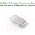thumbnail image 3 of HUGFEGWE 2 x 18650 Battery Storage Case Holder Organizer Box Transparent 2Pcs CA919-114762, 3 of 7