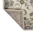 thumbnail image 4 of 10' Gray and Ivory Floral Power Loom Runner Rug, 4 of 8