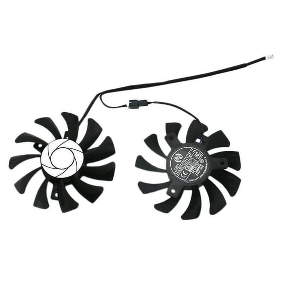 HA8010H12F-Z 75MM 2Pin GTX1050Ti GPU Cooler DUAL Fan for Geforce GTX 1050Ti GTX-1050-Ti-4GT-OC(2Pcs)