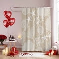 thumbnail image 6 of Beige Coastal Shower Curtains for Bathroom, Nautical Starfish Octopus Coral Summer Washable Fabric Shower Curtain with Hooks Waterproof Bathroom Decor Sets, 36 x 72 Inches, 6 of 9
