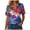 Red, variant on 250th Anniversary USA Patriotic V-Neck T-Shirt for Women, Cotton 1776-2026 Tee, 4th of July Casual Tops (Blue, XXL)