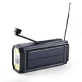 thumbnail image 2 of Radio Radio de emergencia con manivela solar, linterna, luz de lectura AM/FM SOS (gris), 2 of 9