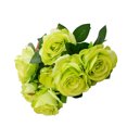 thumbnail image 3 of Rosas de Seda Artificial, 9 Ramas Cada Pieza, para El Arreglo de Decoración Del Hogar Del Banquete de Boda Nupcial - Verde Sunnimix Rosas artificiales, 3 of 8