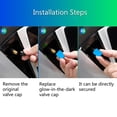 thumbnail image 4 of 4Pcs Luminous Tire Valve Stem Caps Glow in The Dark Tire Valve Stem Covers for Car Truck SUV Motorcycles Bike, 4 of 16