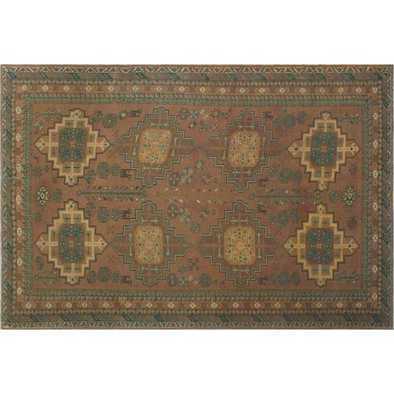 Sherazi Jaylen Rust/Lt. Brown Rug, 6'5" x 9'6"