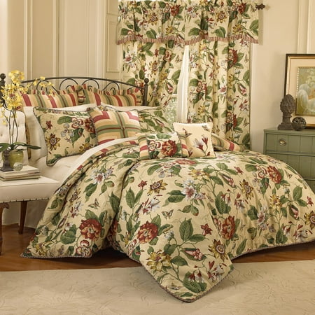 Waverly Laurel Springs King 4pc Comforter Set Parchment