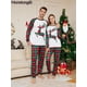 thumbnail image 4 of Conjunto de pijama con estampado navideño para padres e hijos, Top de manga larga con cuello redondo, pantalones con cintura elástica, ropa de dormir, novedad de 2023, 4 of 4