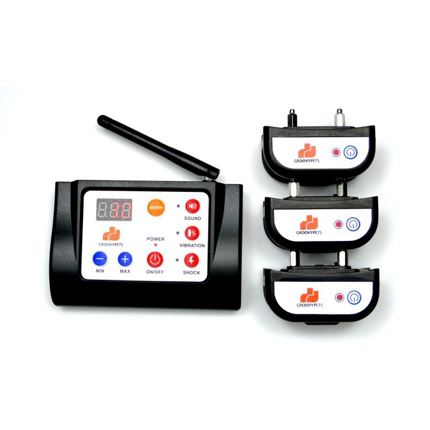 Remote Dog Training Shock Collar System And Wireless Pet Containment System 3 Dog Set Walmart Com Remote Dog Training Shock Collar System And Wireless Pet Containment System 3 Dog Set Walmart Com