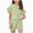 Green, variant on Grblisyd Girls Short Sets Cute Ruffle Short Sleeve T Shirts and Drawstring Elastic Waist Biker Shorts Fashion Set Ages 2-12 Years