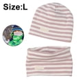 thumbnail image 1 of Conjunto de gorro y bufanda de lazo para bebés, niños y niñas, gorros tejidos de algodón suave para niños, gorro y bufandas con cuello para niños pequeños, 1 of 8