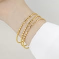thumbnail image 5 of 1mm Width Stainess Steel Hammered Surface Classic Plain Stackable Bangle Bracelet, 5 of 6